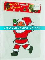 Wholesale dancing santa claus PVC fridge stickers (LD-M029)