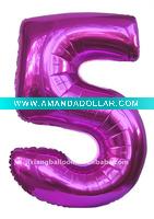 Wholesale 40" Mylar Number"5" Balloon