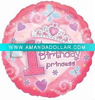 First birthday DIA 18'' inflatable foil balloon