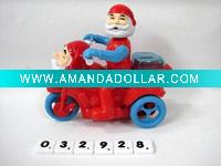 Candy toy Santa Claus Pull string tricycle