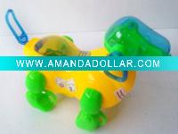 candy toy pull line robot dog with light