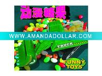 Candy toy pull back bulldozer