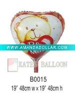 Wholesale valentine's day DIA 18'' plain heart shape Mylar balloon