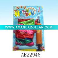 15 rubber round balloon+inflator