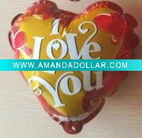 Wholesale velentine's days toy mini auto inflabale foil balloon