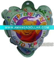 Wholesale birthday love Bear logo shape auto inflating foil balloon