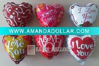 valentine's day series heart shape auto inflatable foil balloon