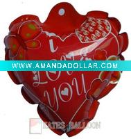 Wholesale DIA 11cm Valentine's Day auto inflating foil balloon