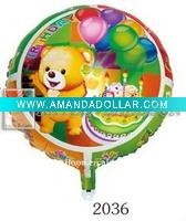 Wholesale lovely bear DIA 18'' Cartoon aluminum foil balloon