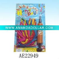Wholesale 50 rubber long balloon+inflator