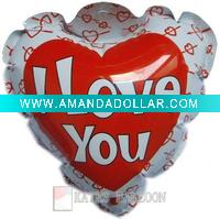 DIA11cm Valentine's day auto inflating foil balloon