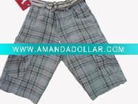 Wholesale 2011 children boy fashion hot sale yarn dyed cargo pants with belt wholesale