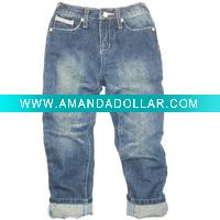 kids jeans 100% cotton long indigo pants fancy washed guarateed NEW