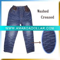 Wholesale Color Fade Proof Jeans Children Clothing