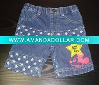 Children's short jeans trousers