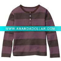 Wholesale long sleeve cotton kids tops,children garment