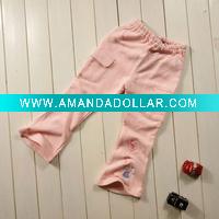 Wholesale 100% cotton children girl pants