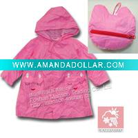 KID'S LOVELY ANIMAL SHAPE NYLON PACKABLE RAIN WEAR RAINCOAT RAIN SLICKER 1100301