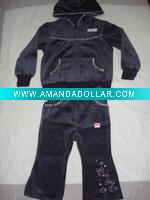 soft touch girls's velvet sets