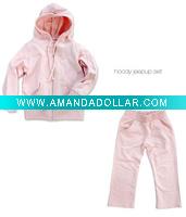 Children's zipper hoodie track suite