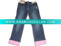 flower girl's denim pants