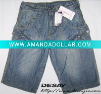Wholesale DSK042 fashion design 100% cotton kids jeans shorts