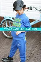 Children's zipper hoodie track suite