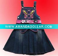 Wholesale Nice kid wear SK72 jeans skirt