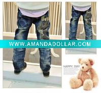 Wholesale child garment jeans new style fashion jeans child wear