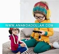 Wholesale 2011 children fashion new style hotsale cotton comfortable t-shirt+pant lovely children's clothing set