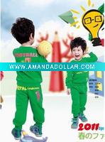 Wholesale 2011 fashion new style hotsale cotton t-shirt+pant summer girl's lovely clothing set