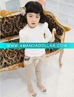 Wholesale child garment trousers 2011 fashion cotton trousers