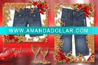 Wholesale fashion embellished jeans