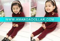 Wholesale 2011 fashion new style hotsale cotton t-shirt+pant summer girl's lovely clothing set