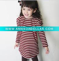 Wholesale the newest girl's spring and autumn suit /long shirt and trouser