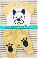 Wholesale 2011 children's fashion cute funny comfortable new clothing set