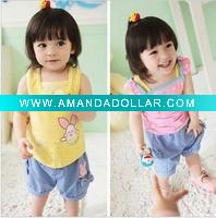 Wholesale 2011 children's fashion cute funny comfortable new clothing set