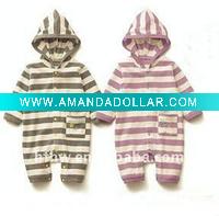 Cotton even cap stripe connects body garments