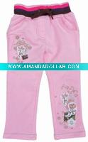Wholesale Nova Girl ready made terry flower embroidery pants G1980#Pink