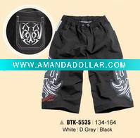 black shorts