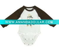 Wholesale Pure cotton long-sleeved triangle baby clothes