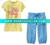 Wholesale fashion baby clothes KASAbaby children clothes suits/set short sleeve children clothes kids clothes/dress