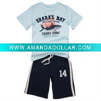 Wholesale baby KASA kid clothes/baby short-sleeve suit/kid's wear/baby summer clothes/baby name brand clothes/children clothing