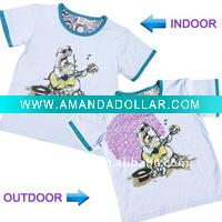 Wholesale UV color change kids t-shirts