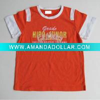 Wholesale 100% cotton children T-shirt with embroidery