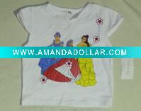 Wholesale children plain t-shirt baby girl clothes shishi summer KD-0027