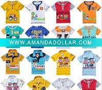 Wholesale 2011 fashion new style hotsale cotton handsome boy's t-shirt