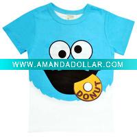 Wholesale Children's 2-6 years 100% pure cotton lovely cool letter printing t shirt