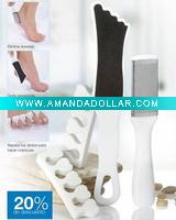 Wholesale Plastic foot file with metal & emery