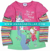 Wholesale nova girl spring top cotton jersey t shirt F2050#
